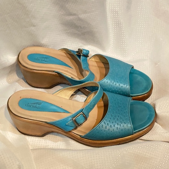 Dansko Blue Mules Comfortable Clogs Size 41 - Picture 2 of 10